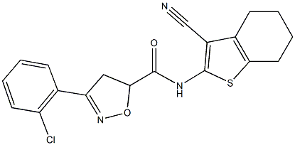 725697-32-5 3-(2-chlorophenyl)-N-(3-cyano-4,5,6,7-tetrahydro-1-benzothien-2-yl)-4,5-dihydro-5-isoxazolecarboxamide