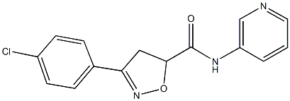 3-(4-chlorophenyl)-N-(3-pyridinyl)-4,5-dihydro-5-isoxazolecarboxamide 结构式