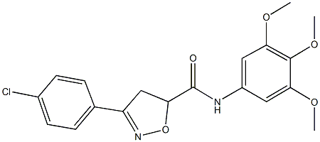 3-(4-chlorophenyl)-N-(3,4,5-trimethoxyphenyl)-4,5-dihydro-5-isoxazolecarboxamide|