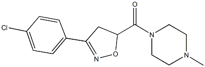 1-{[3-(4-chlorophenyl)-4,5-dihydro-5-isoxazolyl]carbonyl}-4-methylpiperazine 结构式