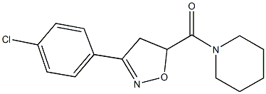 1-{[3-(4-chlorophenyl)-4,5-dihydro-5-isoxazolyl]carbonyl}piperidine Structure