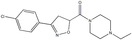 725697-61-0 1-{[3-(4-chlorophenyl)-4,5-dihydro-5-isoxazolyl]carbonyl}-4-ethylpiperazine