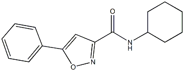 N-cyclohexyl-5-phenyl-3-isoxazolecarboxamide Struktur