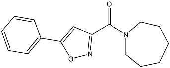 1-[(5-phenyl-3-isoxazolyl)carbonyl]azepane 结构式