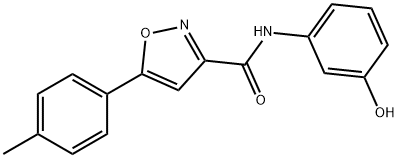 N-(3-hydroxyphenyl)-5-(4-methylphenyl)-3-isoxazolecarboxamide Structure