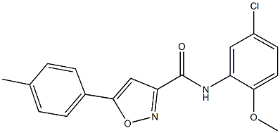 N-(5-chloro-2-methoxyphenyl)-5-(4-methylphenyl)-3-isoxazolecarboxamide Struktur