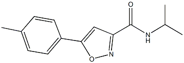 N-isopropyl-5-(4-methylphenyl)-3-isoxazolecarboxamide,725698-09-9,结构式