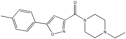 1-ethyl-4-{[5-(4-methylphenyl)-3-isoxazolyl]carbonyl}piperazine Structure