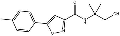 N-(2-hydroxy-1,1-dimethylethyl)-5-(4-methylphenyl)-3-isoxazolecarboxamide 结构式