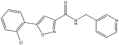 5-(2-chlorophenyl)-N-(3-pyridinylmethyl)-3-isoxazolecarboxamide|