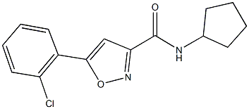 5-(2-chlorophenyl)-N-cyclopentyl-3-isoxazolecarboxamide Struktur