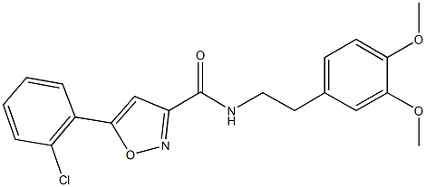 5-(2-chlorophenyl)-N-[2-(3,4-dimethoxyphenyl)ethyl]-3-isoxazolecarboxamide Structure