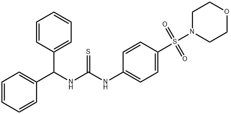 N-benzhydryl-N'-[4-(4-morpholinylsulfonyl)phenyl]thiourea Struktur