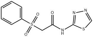 2-(phenylsulfonyl)-N-(1,3,4-thiadiazol-2-yl)acetamide Structure