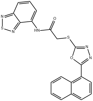 N-(2,1,3-benzothiadiazol-4-yl)-2-{[5-(1-naphthyl)-1,3,4-oxadiazol-2-yl]sulfanyl}acetamide Struktur