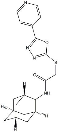 N-(2-adamantyl)-2-{[5-(4-pyridinyl)-1,3,4-oxadiazol-2-yl]sulfanyl}acetamide 结构式