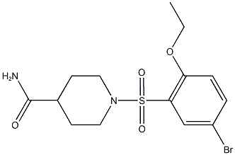 1-[(5-bromo-2-ethoxyphenyl)sulfonyl]-4-piperidinecarboxamide Struktur