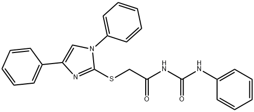 N-{[(1,4-diphenyl-1H-imidazol-2-yl)sulfanyl]acetyl}-N'-phenylurea Struktur