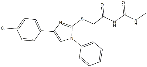 N-({[4-(4-chlorophenyl)-1-phenyl-1H-imidazol-2-yl]sulfanyl}acetyl)-N'-methylurea Structure