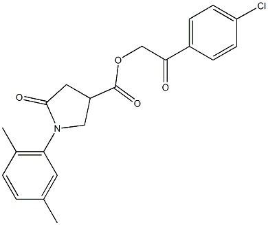 726139-71-5 2-(4-chlorophenyl)-2-oxoethyl 1-(2,5-dimethylphenyl)-5-oxo-3-pyrrolidinecarboxylate