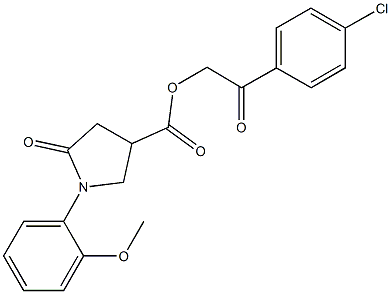 726139-89-5 2-(4-chlorophenyl)-2-oxoethyl 1-(2-methoxyphenyl)-5-oxo-3-pyrrolidinecarboxylate