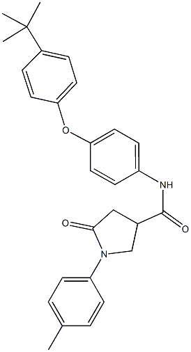 726141-01-1 N-[4-(4-tert-butylphenoxy)phenyl]-1-(4-methylphenyl)-5-oxo-3-pyrrolidinecarboxamide