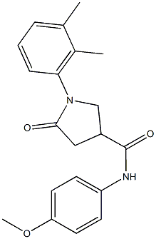 1-(2,3-dimethylphenyl)-N-(4-methoxyphenyl)-5-oxo-3-pyrrolidinecarboxamide,726141-14-6,结构式
