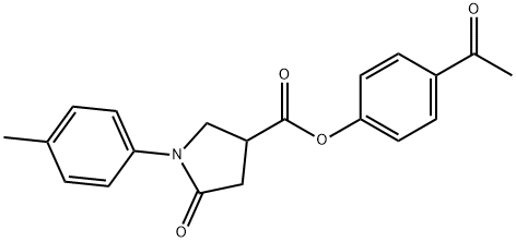 726141-60-2 4-acetylphenyl 1-(4-methylphenyl)-5-oxo-3-pyrrolidinecarboxylate