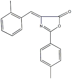 4-(2-methylbenzylidene)-2-(4-methylphenyl)-1,3-oxazol-5(4H)-one Struktur