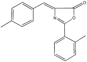 4-(4-methylbenzylidene)-2-(2-methylphenyl)-1,3-oxazol-5(4H)-one Struktur