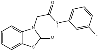 N-(3-fluorophenyl)-2-(2-oxo-1,3-benzothiazol-3(2H)-yl)acetamide Struktur