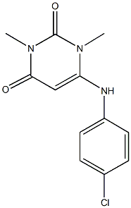 6-(4-chloroanilino)-1,3-dimethyl-2,4(1H,3H)-pyrimidinedione Structure