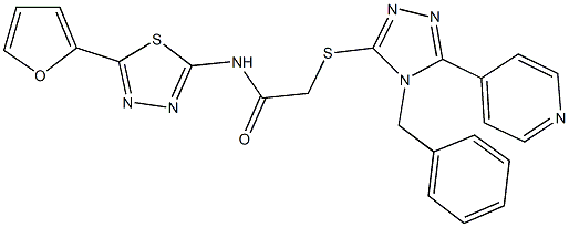 727359-16-2 2-{[4-benzyl-5-(4-pyridinyl)-4H-1,2,4-triazol-3-yl]sulfanyl}-N-[5-(2-furyl)-1,3,4-thiadiazol-2-yl]acetamide