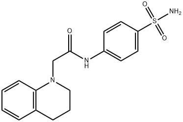 N-[4-(aminosulfonyl)phenyl]-2-(3,4-dihydro-1(2H)-quinolinyl)acetamide 化学構造式