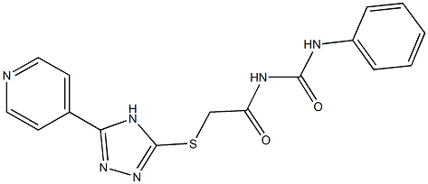 N-phenyl-N'-({[5-(4-pyridinyl)-4H-1,2,4-triazol-3-yl]sulfanyl}acetyl)urea Structure