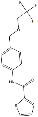 N-{4-[(2,2,2-trifluoroethoxy)methyl]phenyl}-2-thiophenecarboxamide Struktur