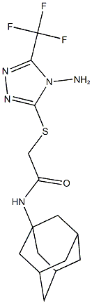 N-(1-adamantyl)-2-{[4-amino-5-(trifluoromethyl)-4H-1,2,4-triazol-3-yl]sulfanyl}acetamide,727370-86-7,结构式
