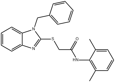 2-[(1-benzyl-1H-benzimidazol-2-yl)sulfanyl]-N-(2,6-dimethylphenyl)acetamide,727385-95-7,结构式