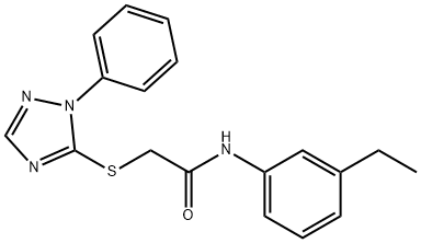 N-(3-ethylphenyl)-2-[(1-phenyl-1H-1,2,4-triazol-5-yl)sulfanyl]acetamide Structure