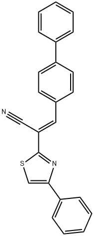 3-[1,1'-biphenyl]-4-yl-2-(4-phenyl-1,3-thiazol-2-yl)acrylonitrile,72740-56-8,结构式