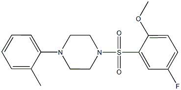 727420-18-0 1-[(5-fluoro-2-methoxyphenyl)sulfonyl]-4-(2-methylphenyl)piperazine