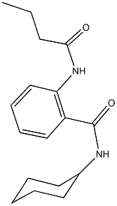 2-(butyrylamino)-N-cyclohexylbenzamide 结构式