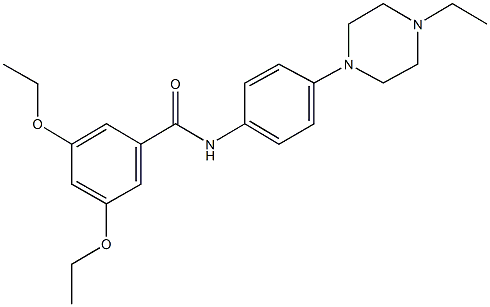 3,5-diethoxy-N-[4-(4-ethyl-1-piperazinyl)phenyl]benzamide Struktur