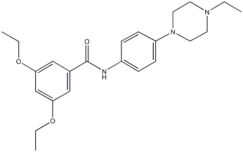 3,5-diethoxy-N-[4-(4-ethyl-1-piperazinyl)phenyl]benzamide 结构式