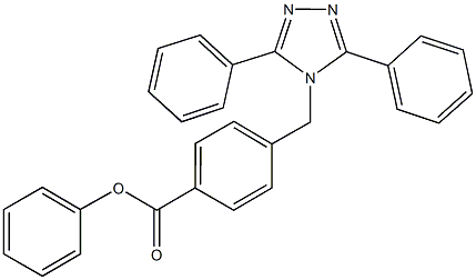 phenyl 4-[(3,5-diphenyl-4H-1,2,4-triazol-4-yl)methyl]benzoate Struktur