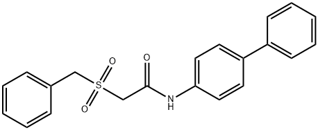 2-(benzylsulfonyl)-N-[1,1'-biphenyl]-4-ylacetamide 化学構造式