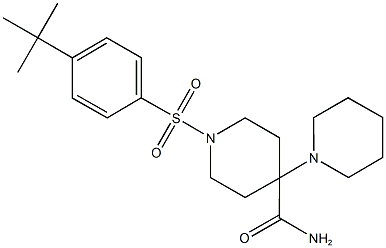 1-[(4-tert-butylphenyl)sulfonyl]-1',4-bipiperidine-4-carboxamide,727673-11-2,结构式