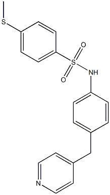 4-(methylsulfanyl)-N-[4-(4-pyridinylmethyl)phenyl]benzenesulfonamide 化学構造式