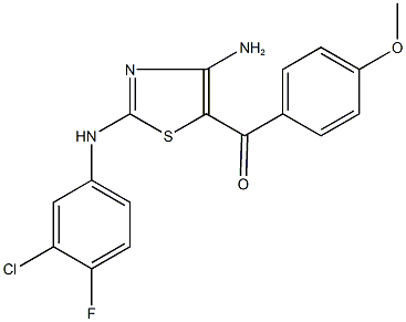 [4-amino-2-(3-chloro-4-fluoroanilino)-1,3-thiazol-5-yl](4-methoxyphenyl)methanone Structure