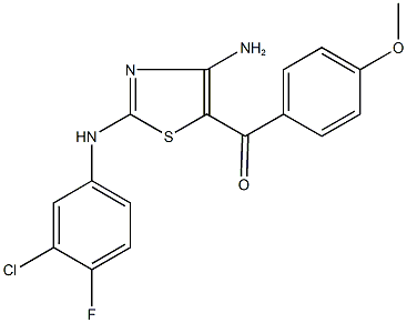 [4-amino-2-(3-chloro-4-fluoroanilino)-1,3-thiazol-5-yl](4-methoxyphenyl)methanone|